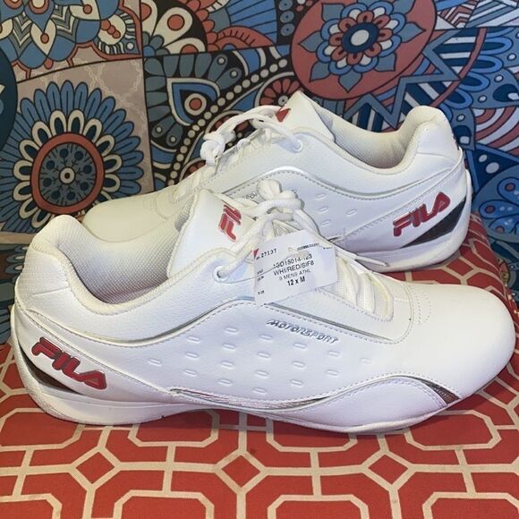 FILA Rare Classic Edition Motorsports Sneakers with Silver Detail